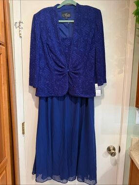 Alex Evenings Women's Tea Length Jacket Dress